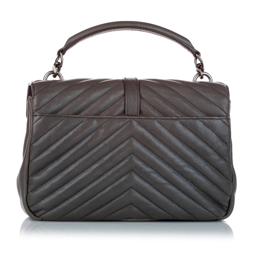Saint Laurent Large College Leather Satchel (SHG-27089)