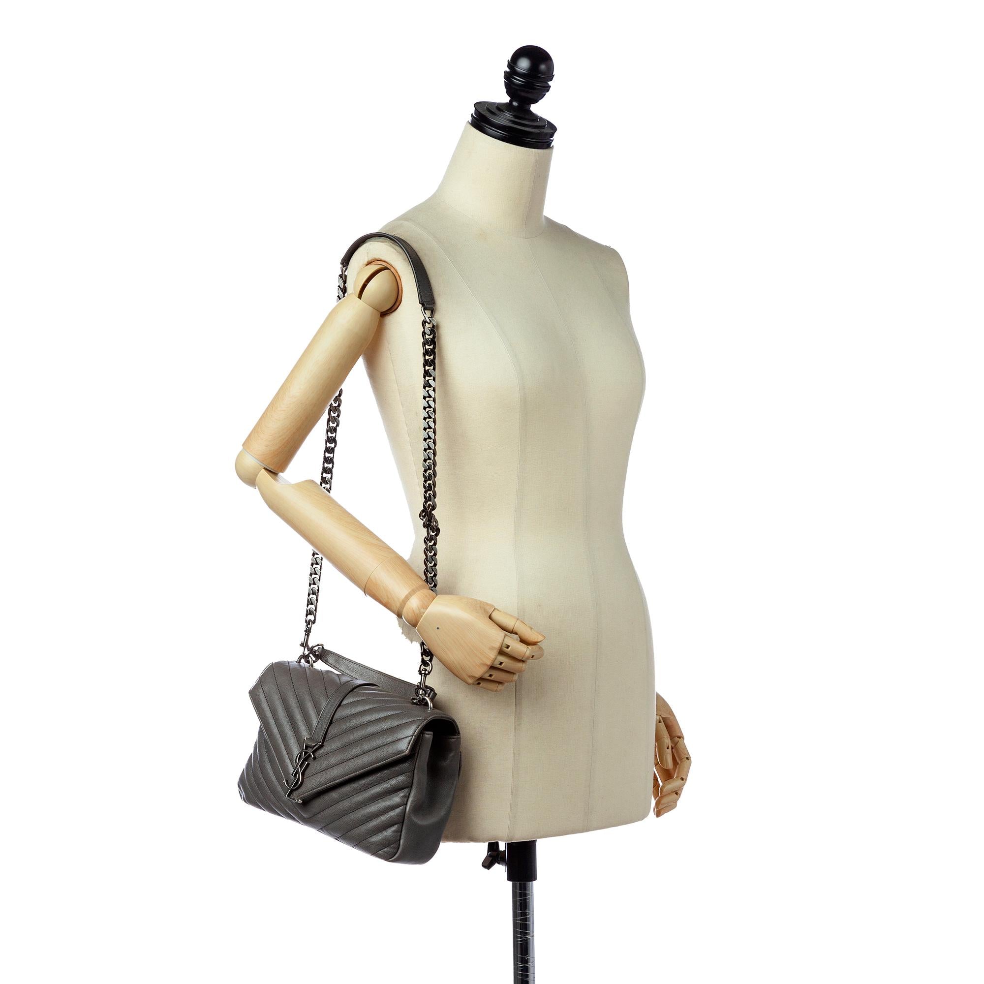 Saint Laurent Large College Leather Satchel (SHG-27089)