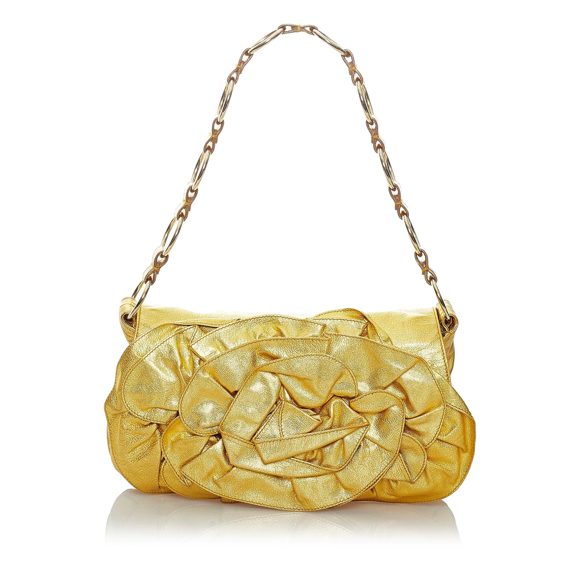 Saint Laurent Leather Baguette Bag (SHG-29637)