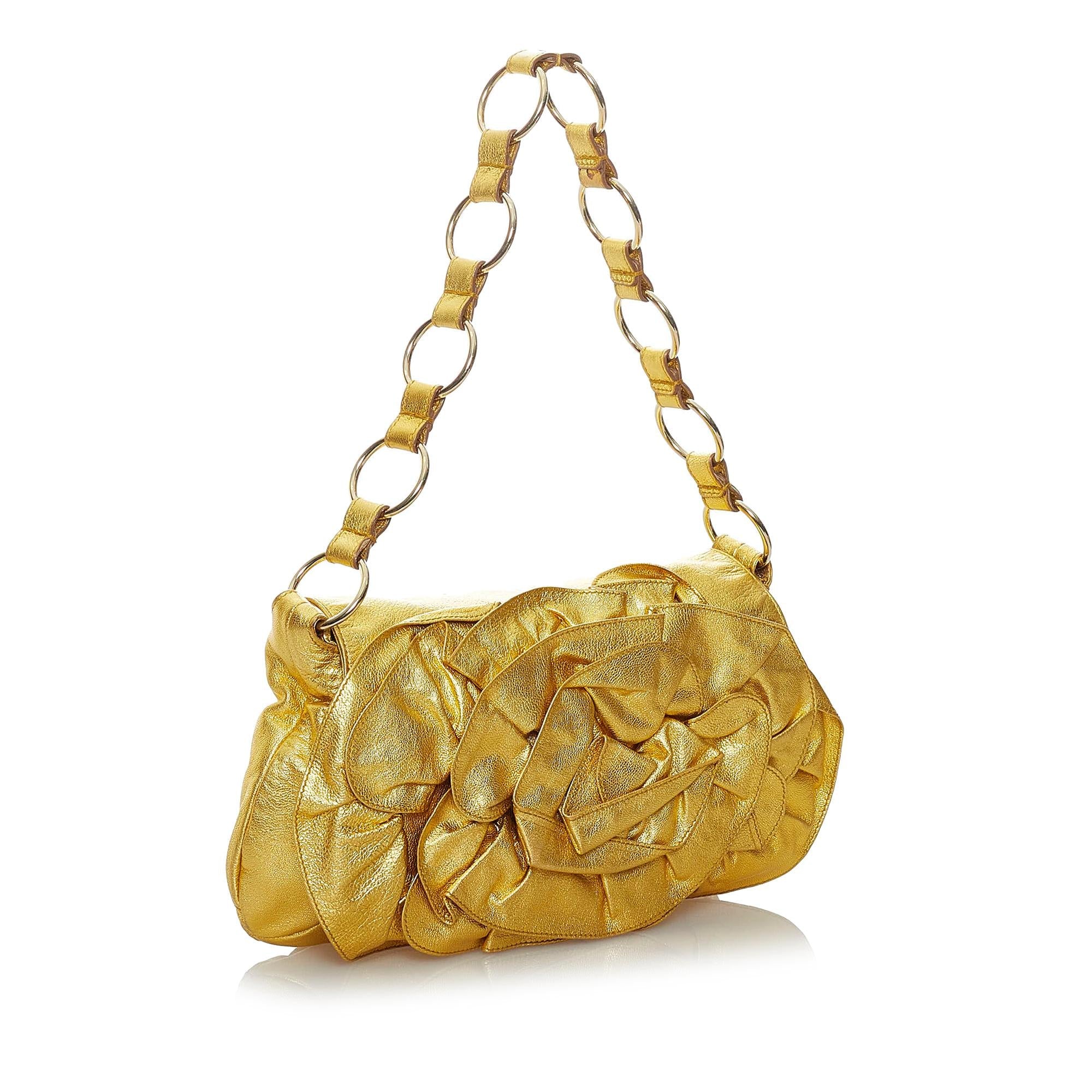 Saint Laurent Leather Baguette Bag (SHG-29637)