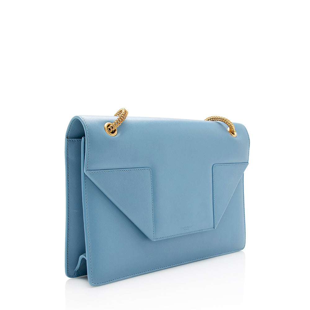 Saint Laurent Leather Betty Medium Flap Bag (SHF-15154)