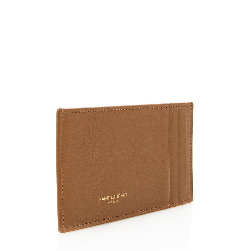 Saint Laurent Leather Card Case Insert (SHF-13749)