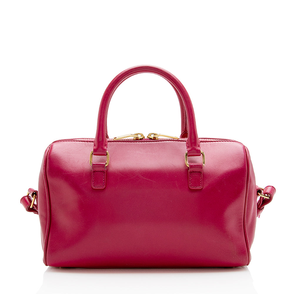 Saint Laurent Leather Classic Baby Duffle Satchel (SHF-13164)