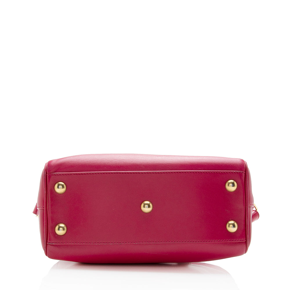Saint Laurent Leather Classic Baby Duffle Satchel (SHF-13164)