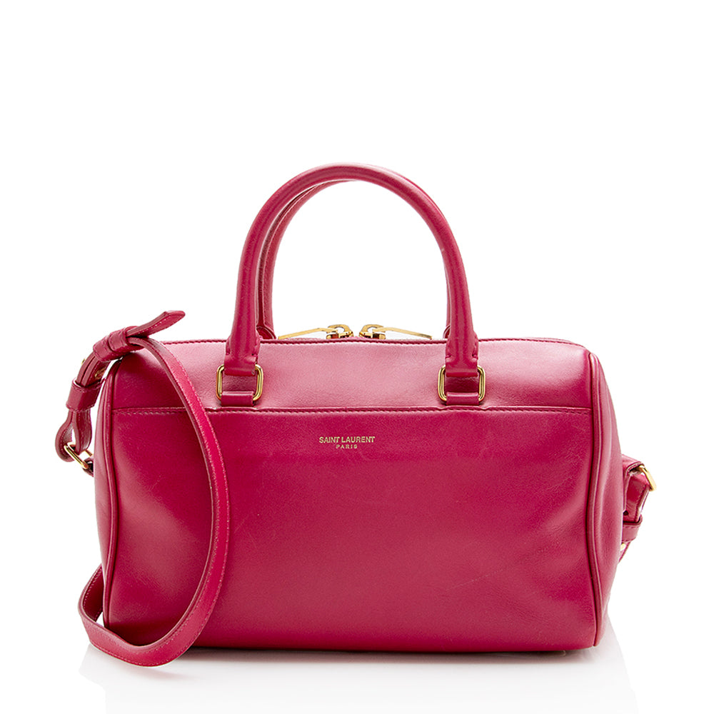 Saint Laurent Leather Classic Baby Duffle Satchel (SHF-13164)