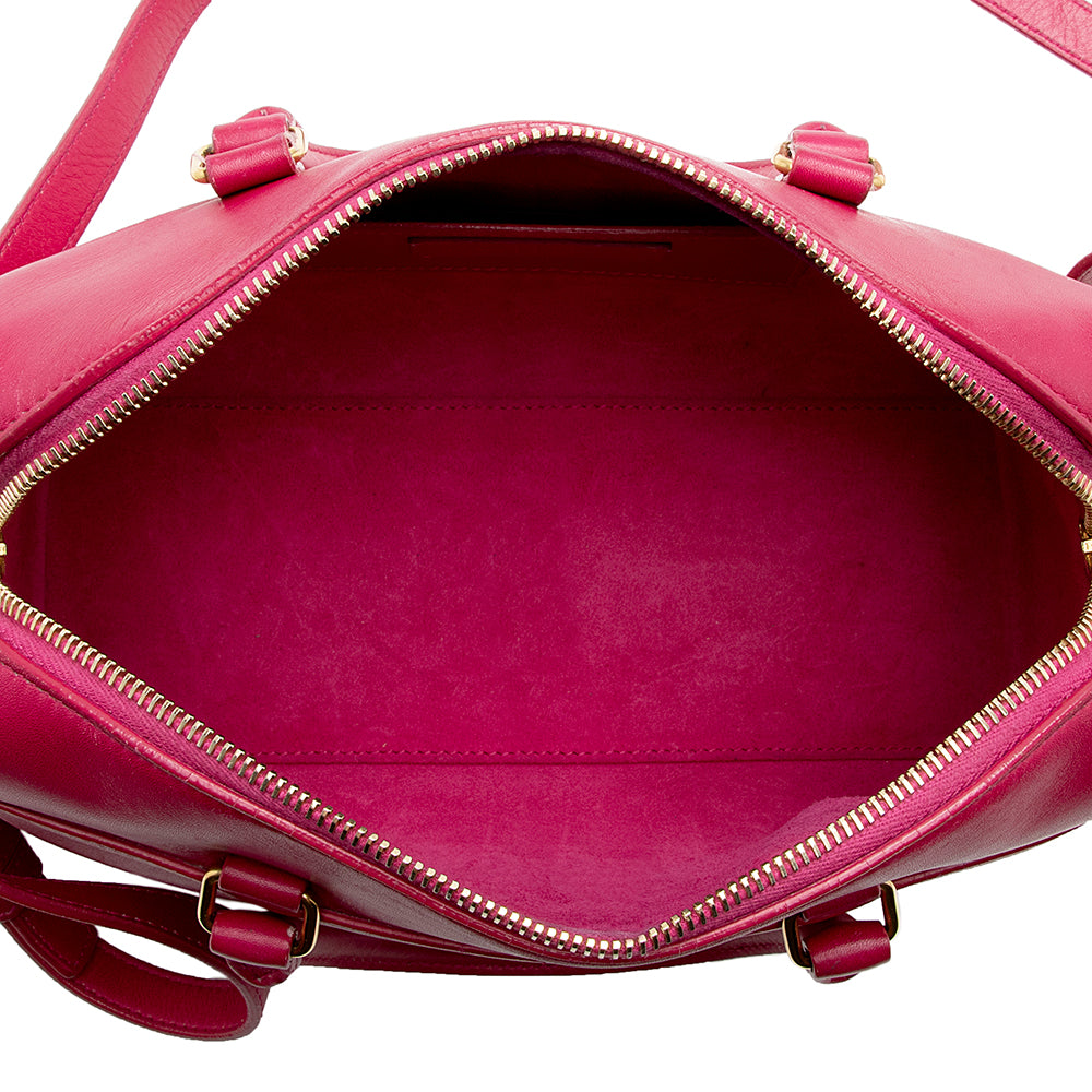 Saint Laurent Leather Classic Baby Duffle Satchel (SHF-13164)