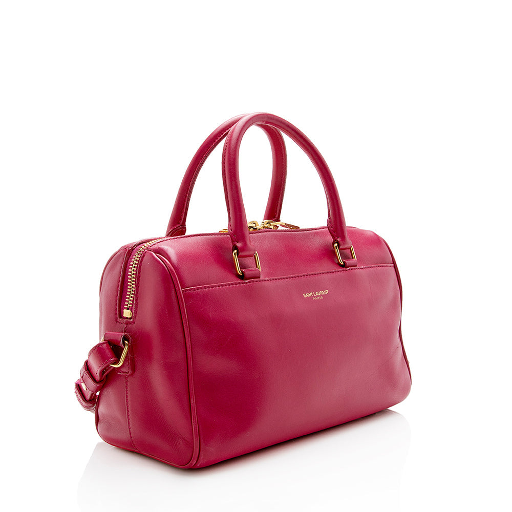 Saint Laurent Leather Classic Baby Duffle Satchel (SHF-13164)