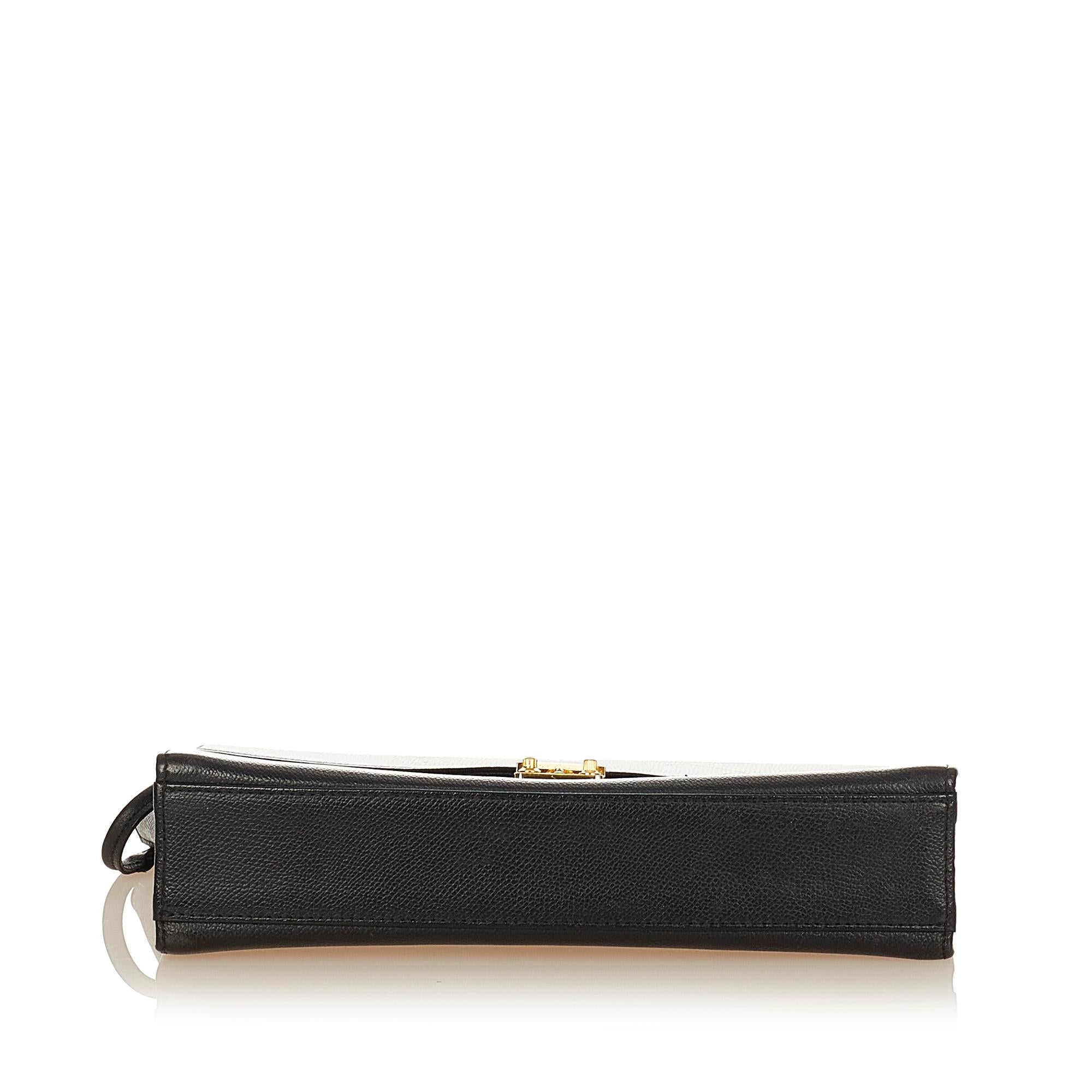 Saint Laurent Leather Clutch Bag (SHG-31556)