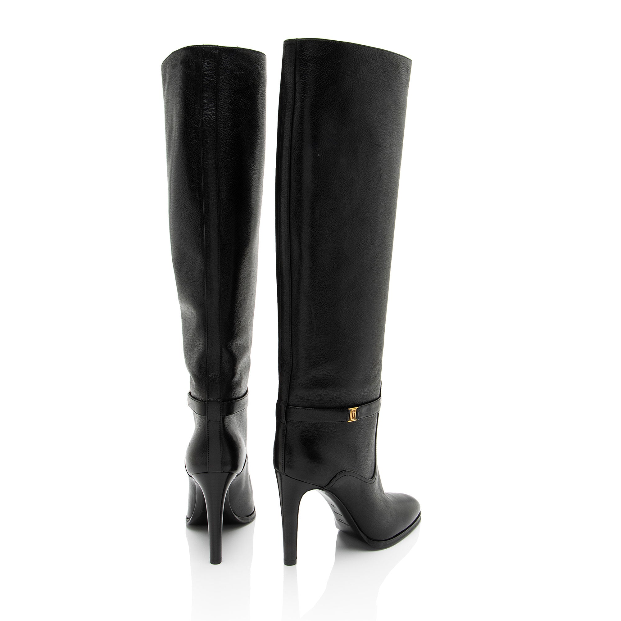 Saint Laurent Leather Diane Knee High Boots - Size 9 / 39
