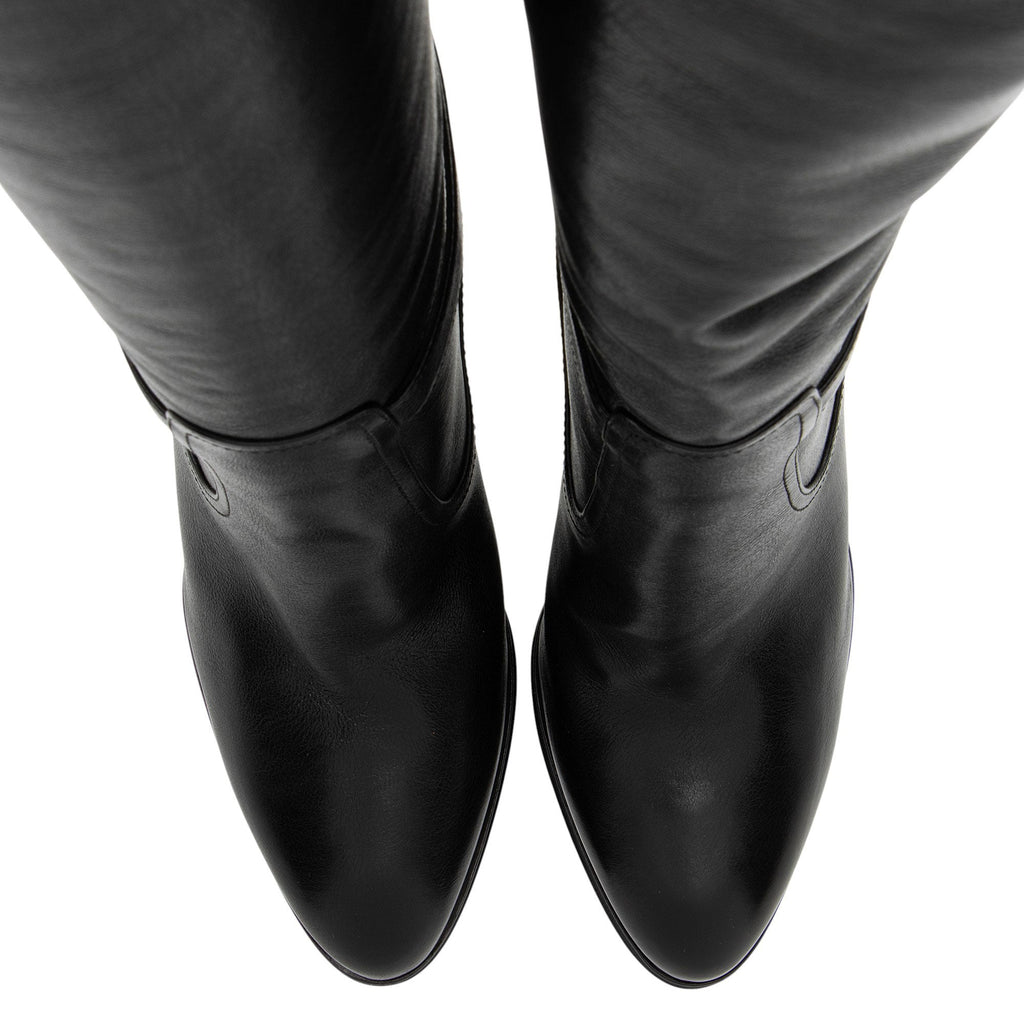 Saint Laurent Leather Diane Knee High Boots - Size 9 / 39