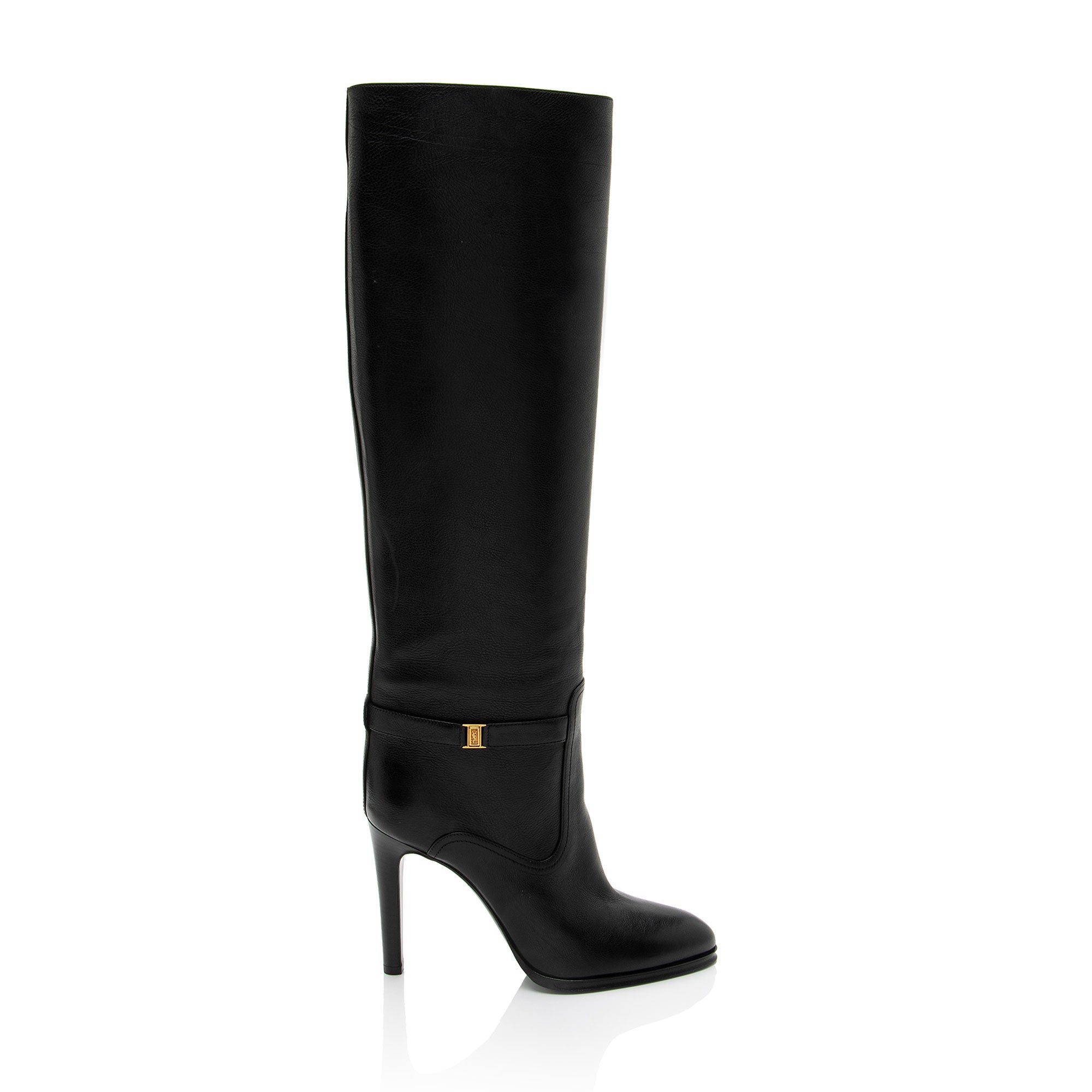 Saint Laurent Leather Diane Knee High Boots - Size 9 / 39