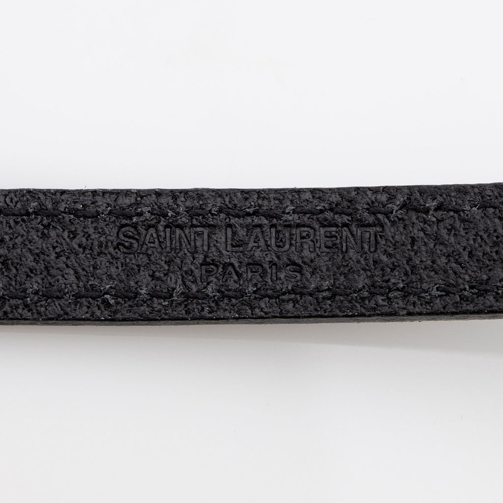 Saint Laurent Leather Double Wrap Bracelet (SHF-tTLufM)