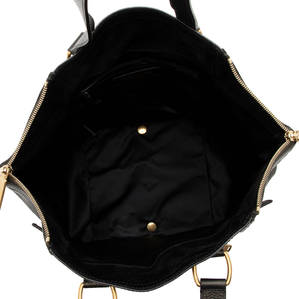 Saint Laurent Leather Downtown Small Tote - FINAL SALE (SHF-13914)