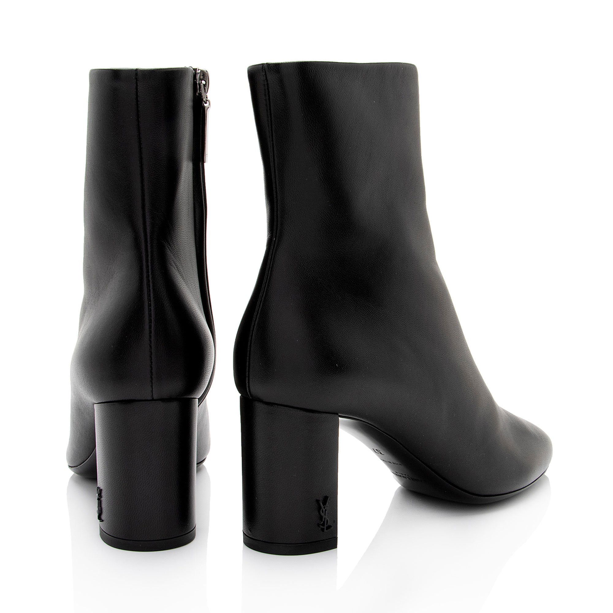 Saint Laurent Leather Lou Ankle Boots - Size 7 / 37 (SHF-9Y9v6s)