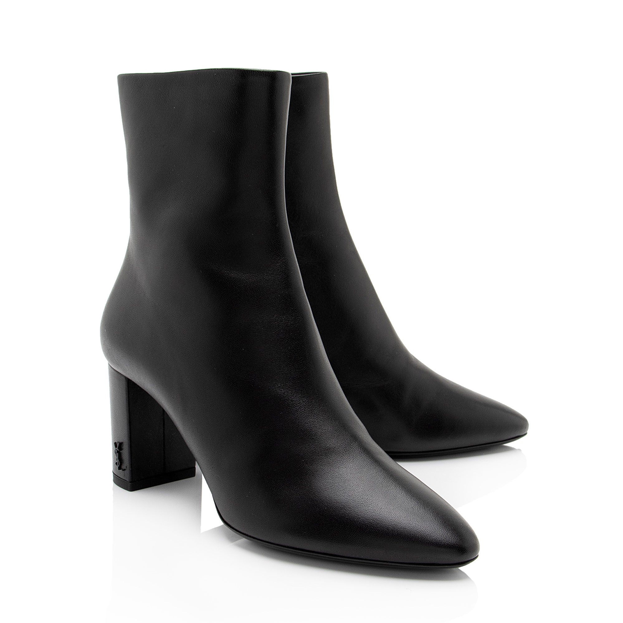 Saint Laurent Leather Lou Ankle Boots - Size 7 / 37 (SHF-9Y9v6s)
