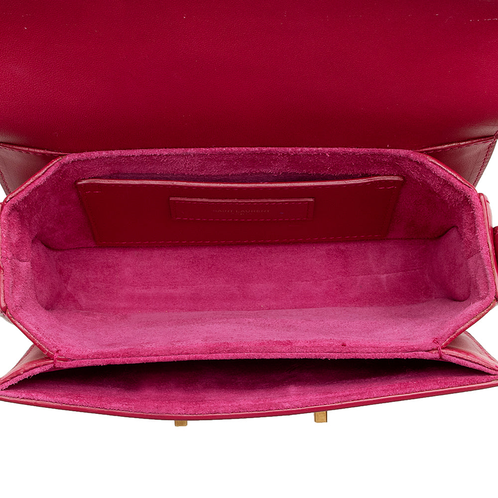 Saint Laurent Leather Lulu Small Shoulder Bag (SHF-15022)