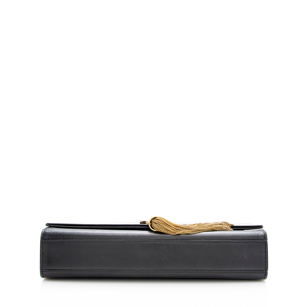 Saint Laurent Leather Monogram Kate Tassel Medium Shoulder Bag - FINAL SALE (SHF-18858)