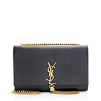 Saint Laurent Leather Monogram Kate Tassel Medium Shoulder Bag - FINAL SALE (SHF-18858)