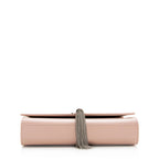 Saint Laurent Grain de Poudre Leather Monogram Kate Tassell Medium Shoulder Bag (SHF-19405)