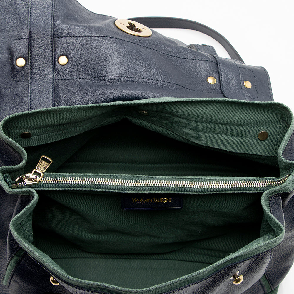 Saint Laurent Leather Muse Two Medium Satchel (SHF-18818)