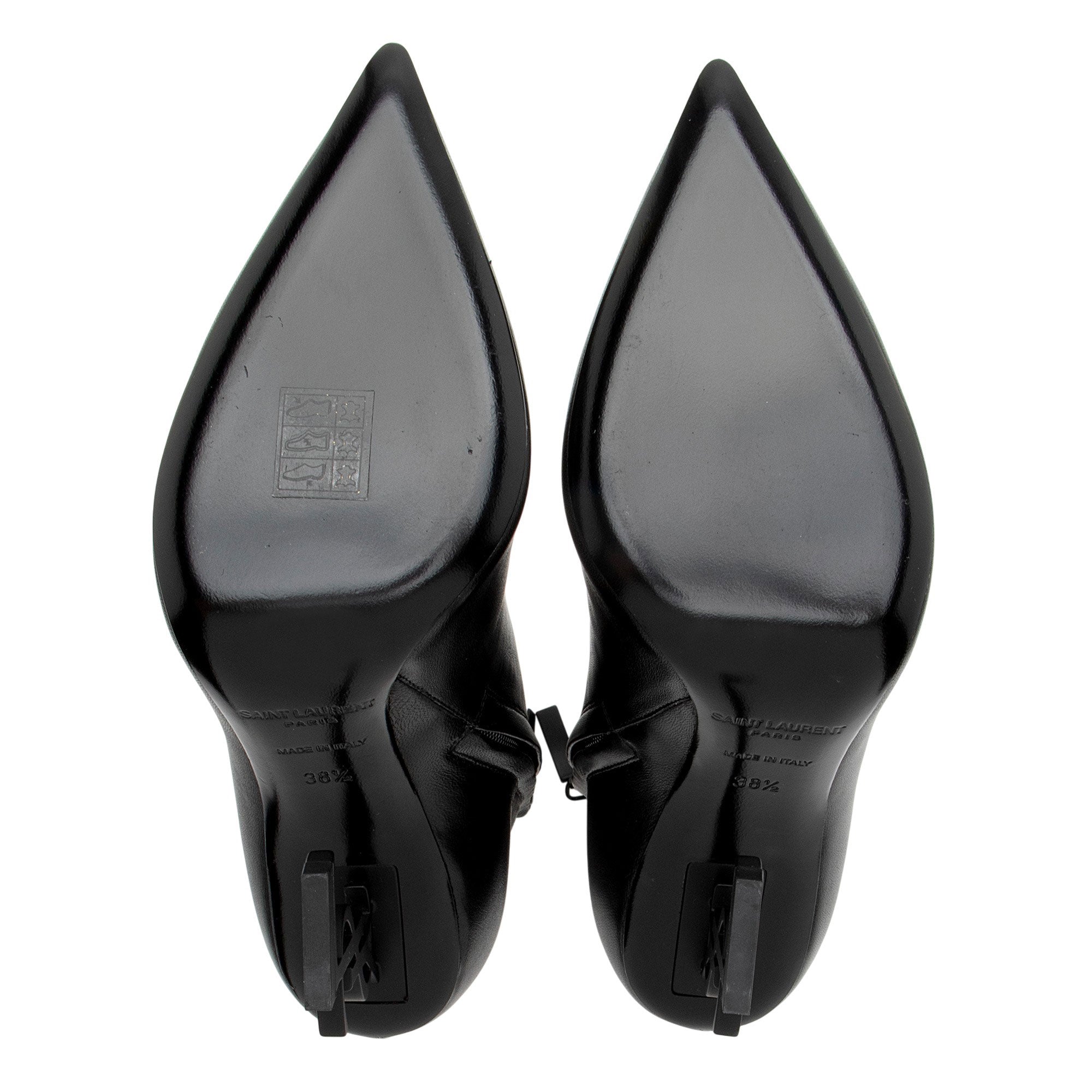 Saint Laurent Leather Opyum Booties - Size 8.5 / 38.5