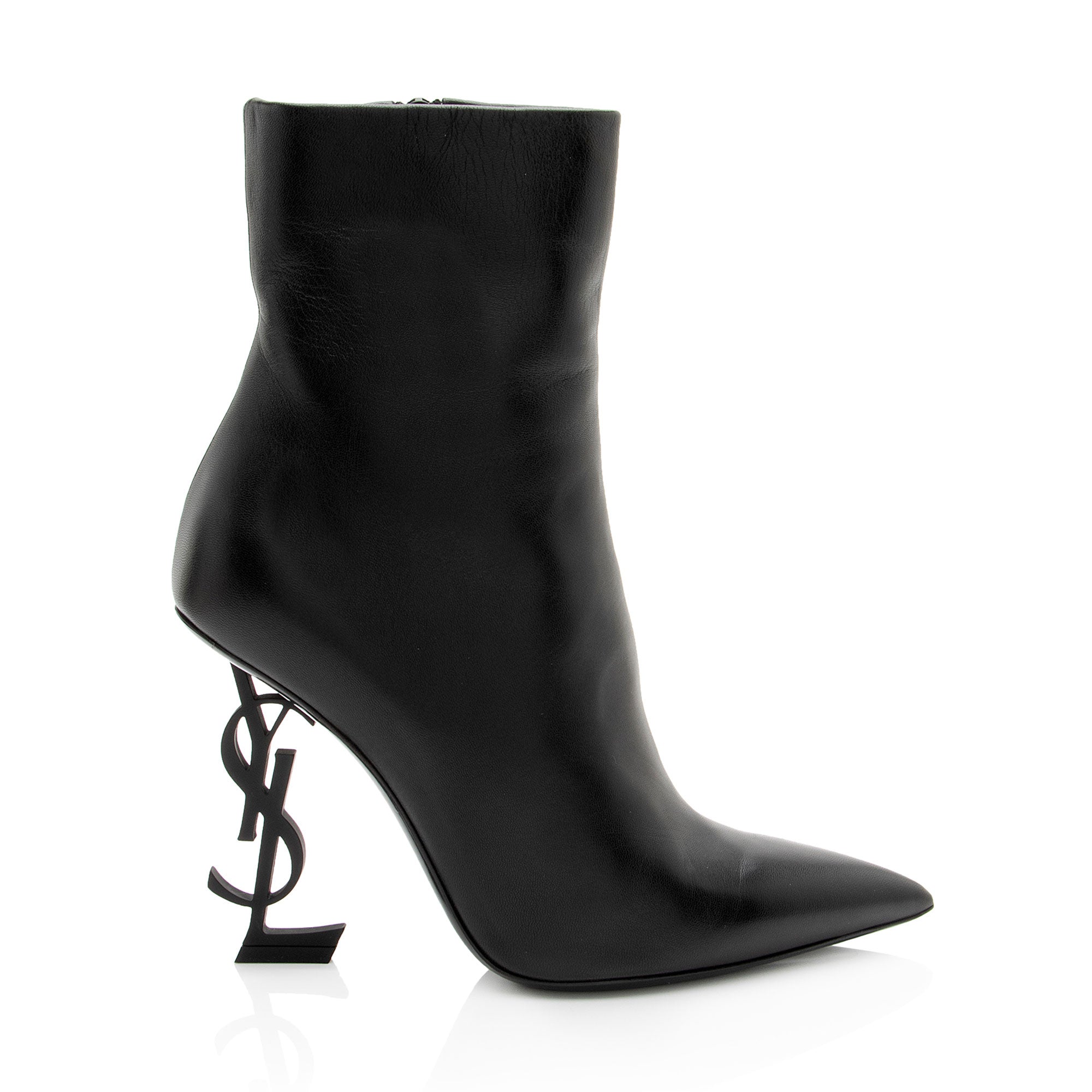 Saint Laurent Leather Opyum Booties - Size 8.5 / 38.5