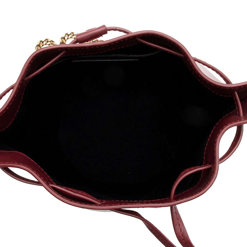 Saint Laurent Leather Small Talitha Bucket Bag - FINAL SALE (SHF-16532)