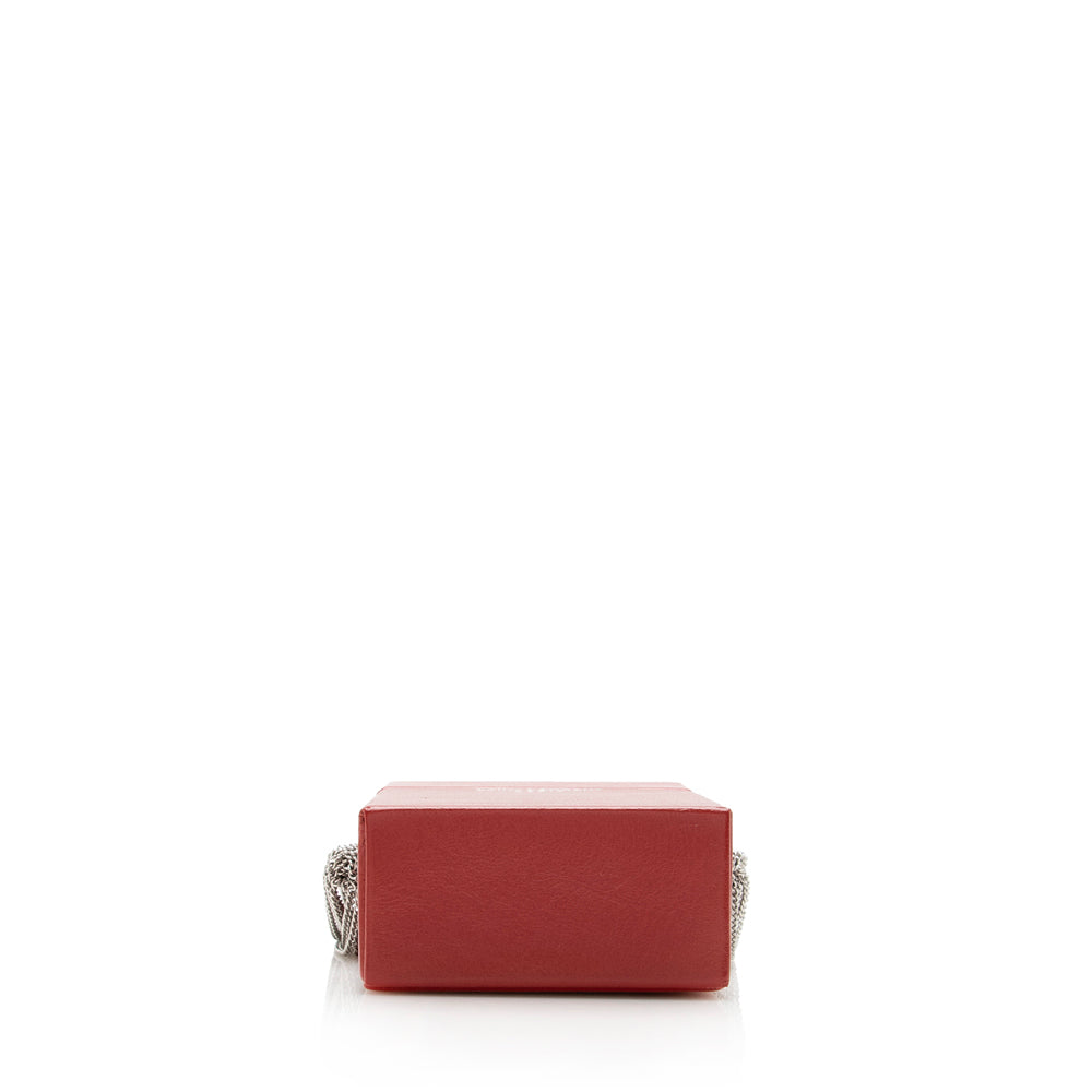 Saint Laurent Leather Tassel Box Minaudiere Crossbody bag (SHF-15364)