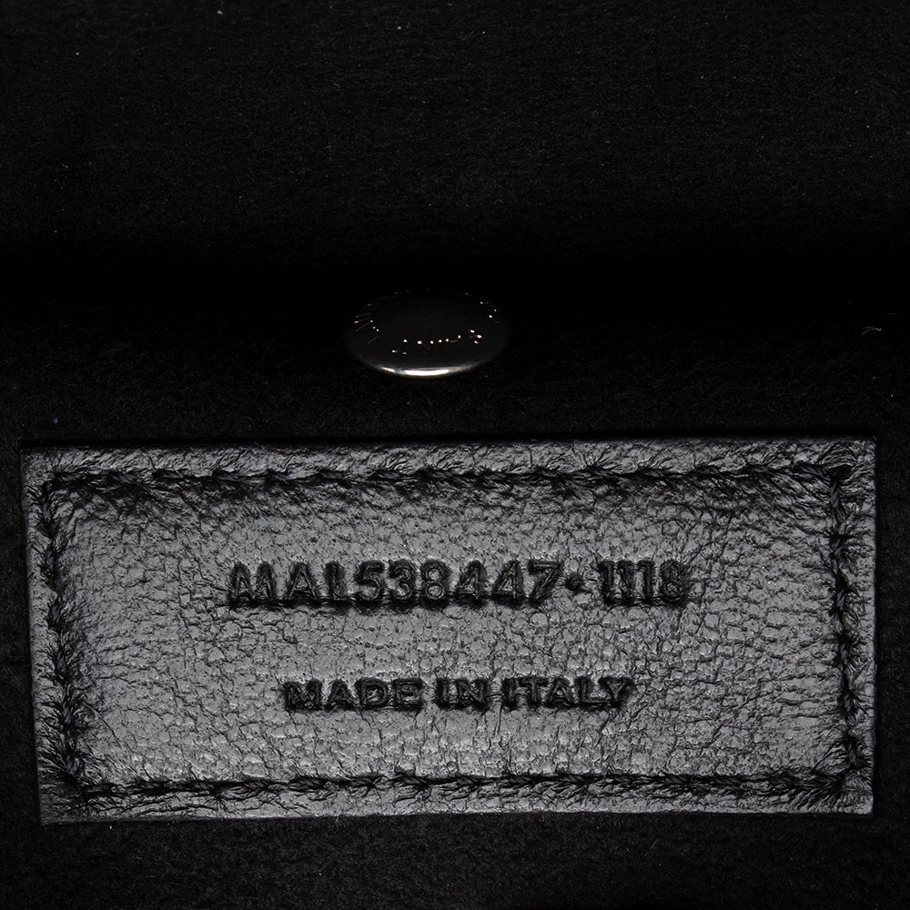 Saint Laurent Leather Teddy Bucket Bag (SHF-15588)