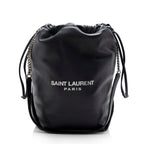 Saint Laurent Leather Teddy Bucket Bag (SHF-15588)