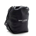 Saint Laurent Leather Teddy Bucket Bag (SHF-15588)