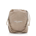 Saint Laurent Leather Logo Teddy Bucket Bag (SHF-17442)