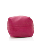 Saint Laurent Leather Teddy Bucket Bag (SHF-18597)