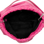 Saint Laurent Leather Teddy Bucket Bag (SHF-18597)