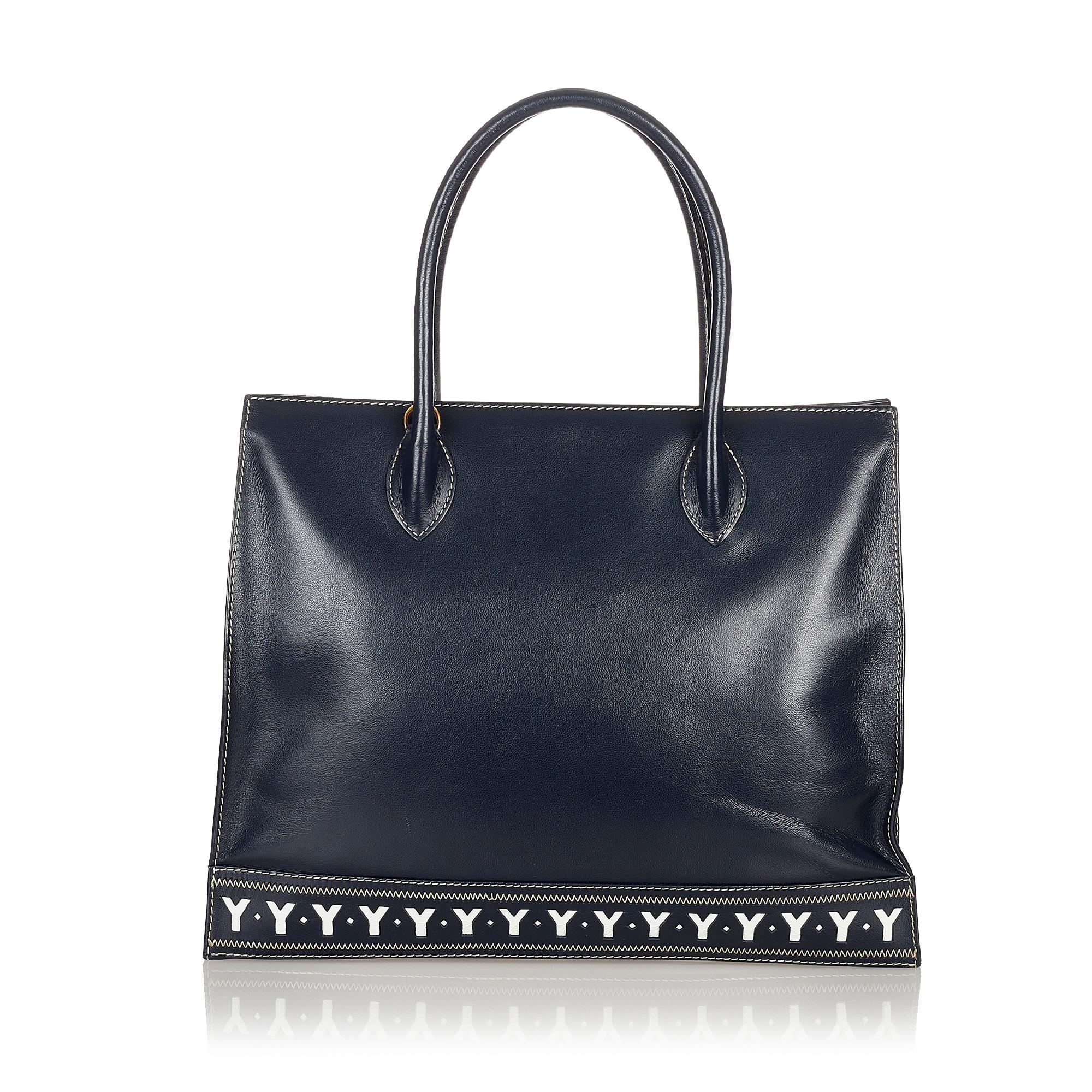 Saint Laurent Leather Tote Bag (SHG-26732)