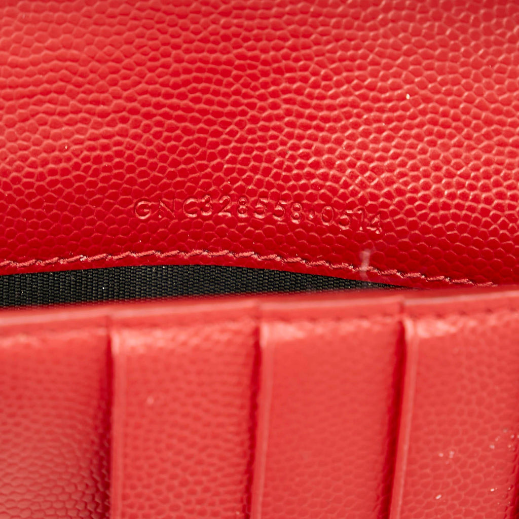 Saint Laurent Leather Zip Around Wallet (SHG-22445)