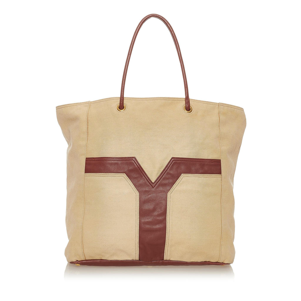 Saint Laurent Lucky Chyc Canvas Tote Bag (SHG-27947)