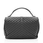 Saint Laurent Matelasse Calfskin Classic Monogram College Large Shoulder Bag (SHF-19141)