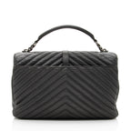 Saint Laurent Matelasse Calfskin Monogram College Large Shoulder Bag (SHF-19382)
