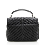Saint Laurent Matelasse Calfskin Monogram Medium College Top Handle Bag (SHF-18909)