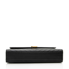 Saint Laurent Matelasse Calfskin Monogram Large Envelope Bag (SHF-19439)