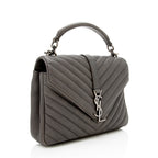 Saint Laurent Matelasse Calfskin Monogram Medium College Shoulder Bag (SHF-16571)