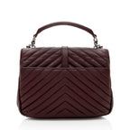 Saint Laurent Matelasse Calfskin Monogram College Medium Shoulder Bag (SHF-18292)