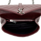 Saint Laurent Matelasse Calfskin Monogram College Medium Shoulder Bag (SHF-18292)