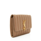 Saint Laurent Matelasse Calfskin Vicky Chain Wallet (SHF-19438)