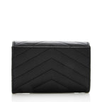 Saint Laurent Matelasse Grain de Poudre French Wallet (SHF-19016)
