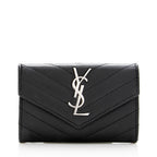 Saint Laurent Matelasse Grain de Poudre French Wallet (SHF-19016)