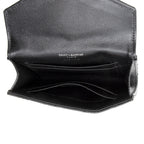 Saint Laurent Matelasse Grain de Poudre French Wallet (SHF-19016)