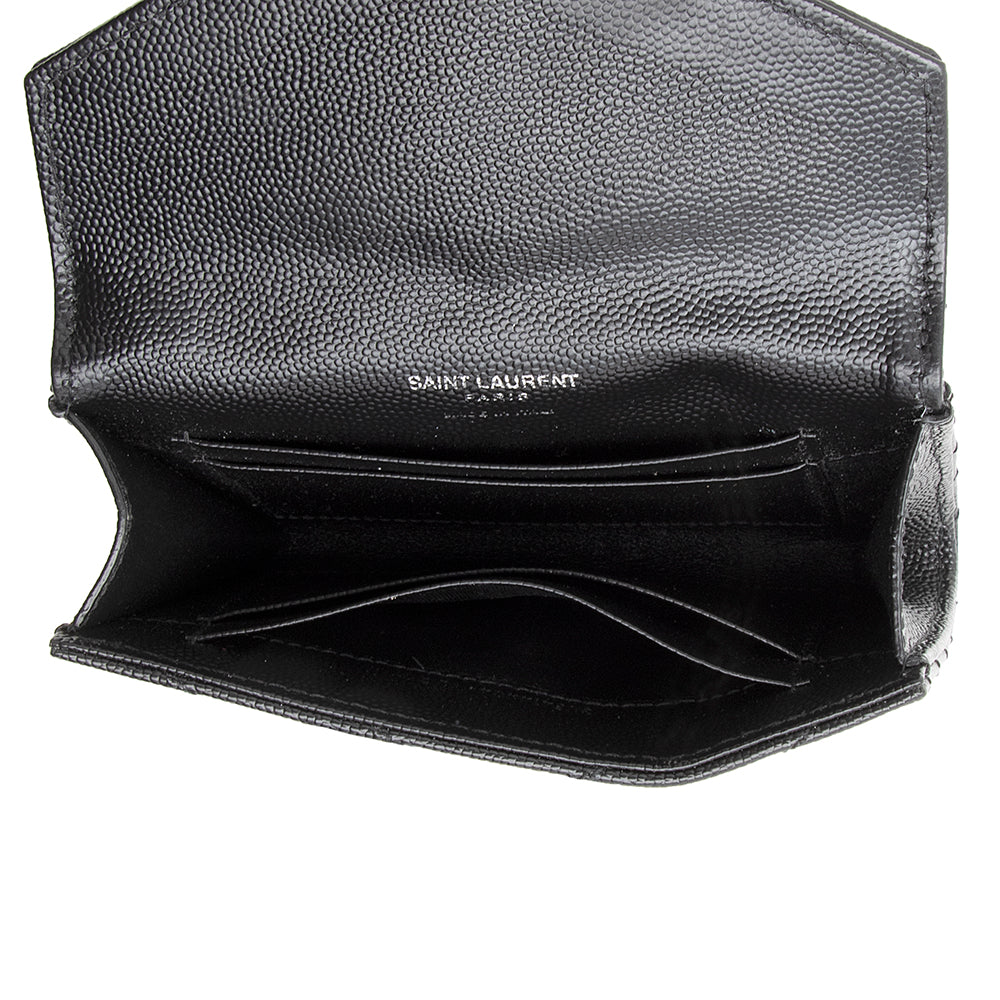 Saint Laurent Matelasse Grain de Poudre French Wallet (SHF-19016)
