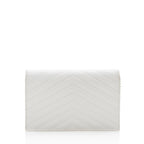Saint Laurent Matelasse Grain de Poudre Monogram Envelope Chain Wallet (SHF-15981)
